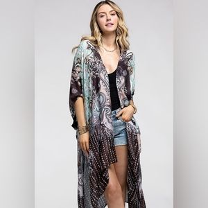 Unique Mandala, Floral & Paisley Print Kimono - Lightweight Material - NEW !!!